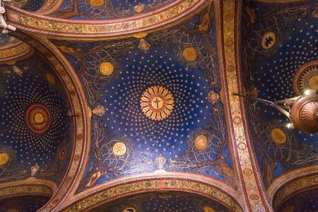 September 14 2019, Jerusalem, Israel. Church of All Nations or the Basilica of the Agony on the Mount of Olives. Fragment, detailsのeditorial素材