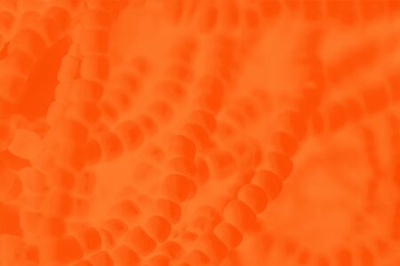 Hot orange lush lava color abstract background with beads pattern
