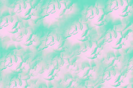 Light green pink patchy background with abstract face pattern
