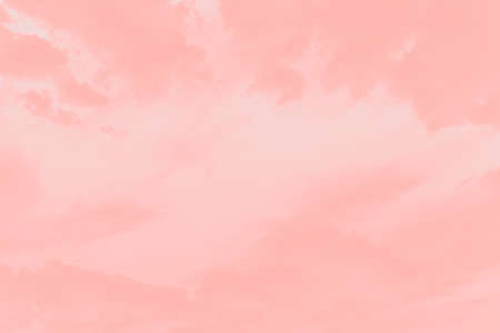 Beautiful sky with cirrocumulus clouds, coral pink watercolor toned