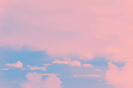 Abstract blue pink color sky background, blurred watercolorの写真素材
