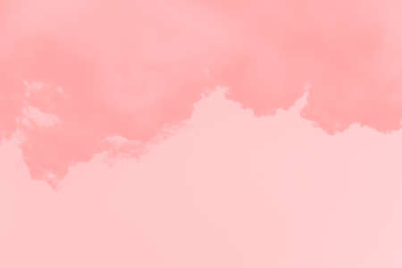 Abstract coral soft color sky background with clouds, copy space