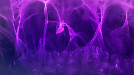Abstract texture with oil painting. Whirlwinds of smoke. Beautiful violet stains on a blue...