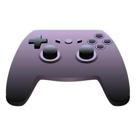 Wireless joystick for control in video games isolated on white. Vector illustration.のイラスト素材