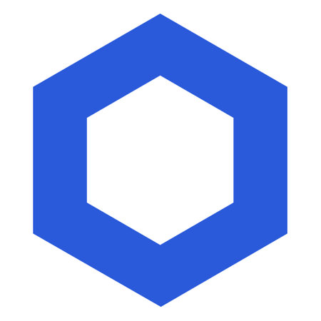 Chainlink LINK token symbol cryptocurrency logo, coin icon isolated on white background. Vector illustration.のイラスト素材