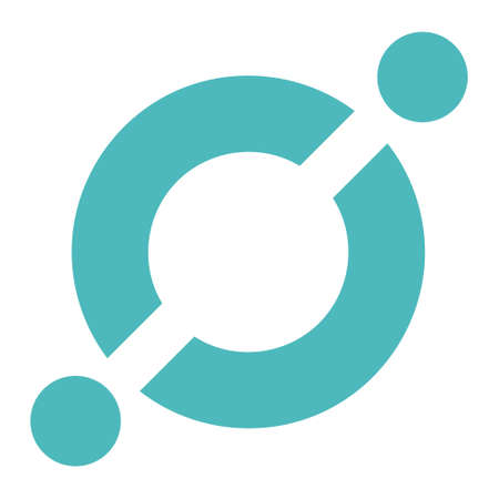 Icon ICX token symbol of the DeFi project cryptocurrency logo, decentralized finance coin icon isolated on white background. Vector illustration.のイラスト素材