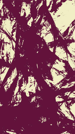 Vector abstract mottled pattern with cracks from red spilled paint on yellow background.のイラスト素材