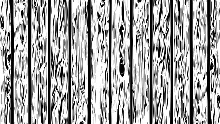 Texture of vertical wooden planks black silhouette isolated on white background. overlay layer. vector design element.のイラスト素材