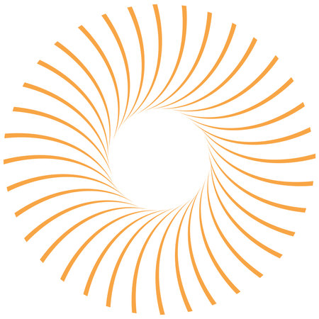 Orange swirling rotor blades isolated on white background. vector clipart.のイラスト素材