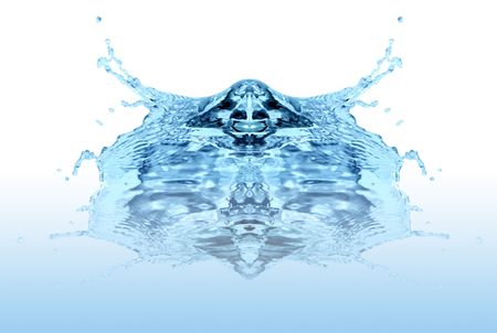 Splashing water abstract background の写真素材