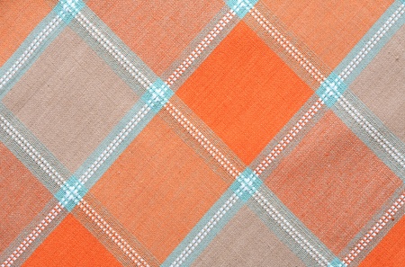 Closeup of empty checkered tablecloth backgroundの写真素材