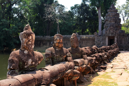 The ruins of Angkor Wat Temple in Cambodiaのeditorial素材