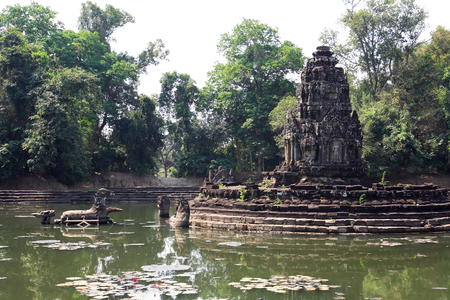 The ruins of Angkor Wat Temple in Cambodiaのeditorial素材