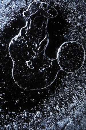 Nice abstract background made from water under iceの写真素材
