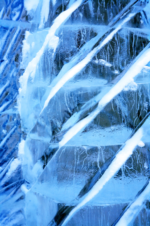 Nice abstract blue background made from clean blue iceの写真素材