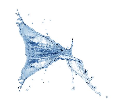 Nice abstract blue water splash on white backgroundの写真素材