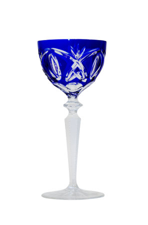 Nice vintage wine glass isolated on white background with clipping pathの写真素材