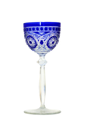 Nice vintage wine glass isolated on white background with clipping pathの写真素材