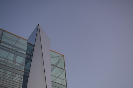 Mirror structure. Modern architecture. Sight. Curved lines.