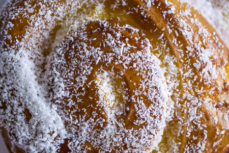 Home-made pastries. Fresh roll with berries. Bread. Tasty food.の写真素材