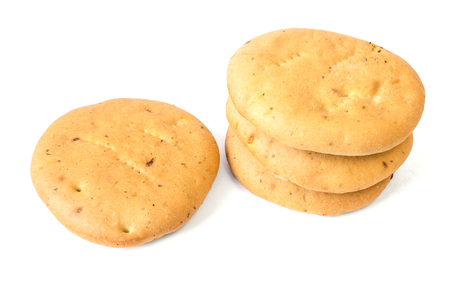 Bread from wheat flour isolated on white background. Bakery product for a healthy diet.の写真素材