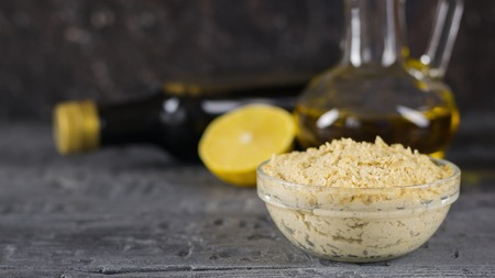 Fresh pasta tahini from sesame seeds to the falafel. The sauce for the vegetarian diet.の写真素材
