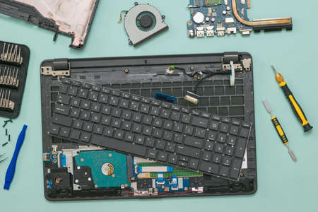 The process of replacing the keyboard on a laptop. Repair and restore laptop performance.