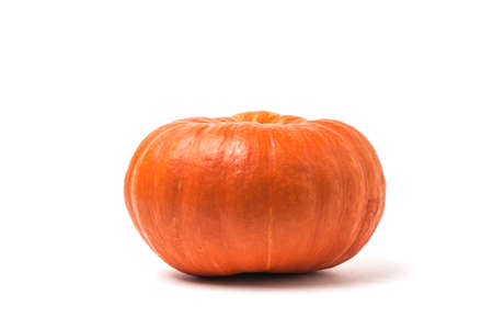 Huge pumpkin isolated on a white background. Isolated pumpkin fruit.の写真素材