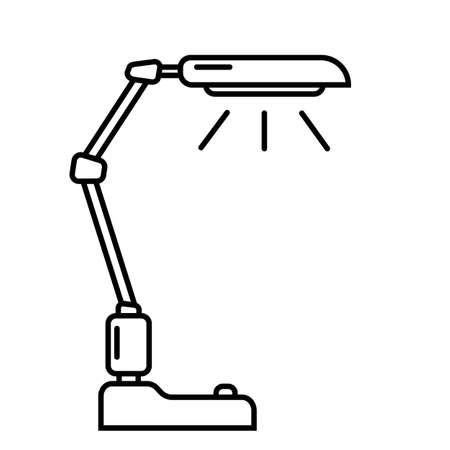 Icon of a modern table lamp isolated on a white background. Home lighting device.のイラスト素材