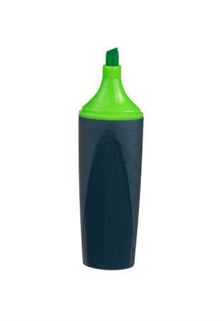 Green open marker isolated on a white background. The minimum concept of business and education.の写真素材