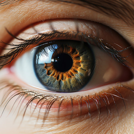 A beautiful female human eye. The human organ of vision.の素材