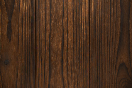 Dark Brown Wooden Planks Background with Natural Wood Grain Texture for Design Projectsの写真素材