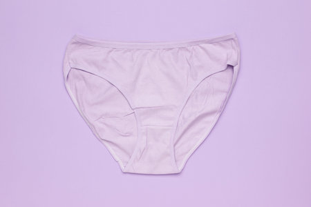 Minimalist Lavender Women's Underwear on Pastel Background - Soft, Elegant, and Comfortable Design