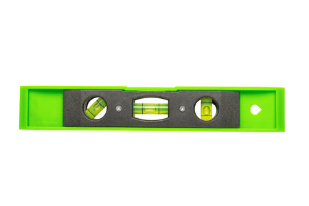 Bright Green Spirit Level Tool for Precision in Carpentry and Construction Projects