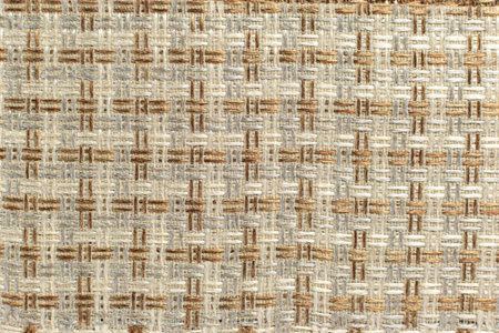 Abstract Woven Fabric Texture: Beige and Brown Geometric Weave Pattern