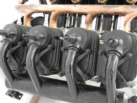 Internal components and parts of aircraft engineの写真素材