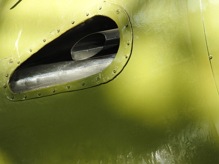 Close-up of fragments and details of the old aircraftの写真素材