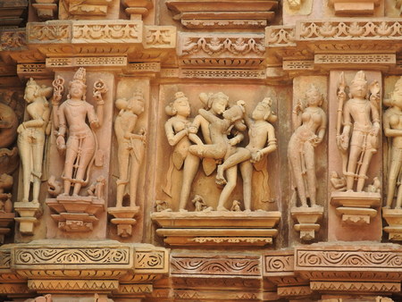 The Western group of Khajuraho temples.の写真素材