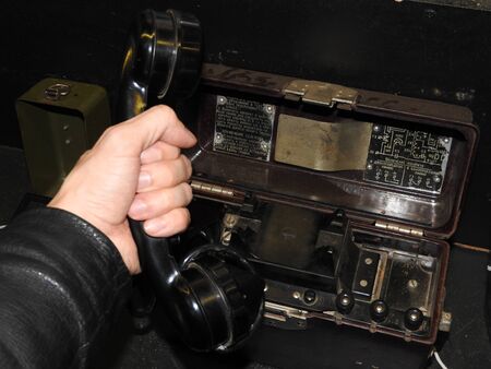 Underground Soviet bunker during the war, details and elements.