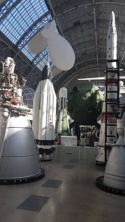 Moscow, Russia - November 28, 2019: Pavilion Cosmos Cosmos at VDNH - an exhibition of achievements of the national economy.のeditorial素材