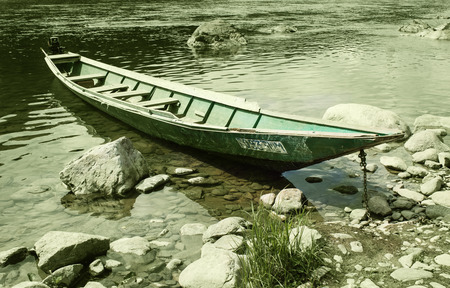 Boat near the shore.のeditorial素材