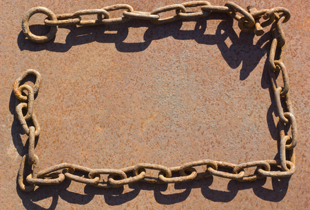 Metal background and chain.の写真素材