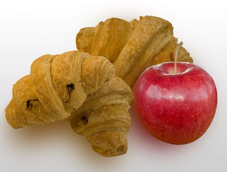 Delicious breakfast is from an apple and baking. Enjoy a meal.の写真素材