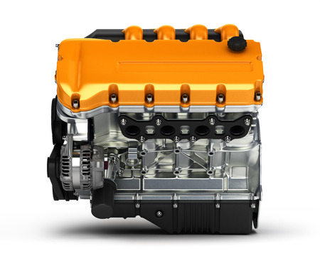 Automotive engine. 3D illustration.