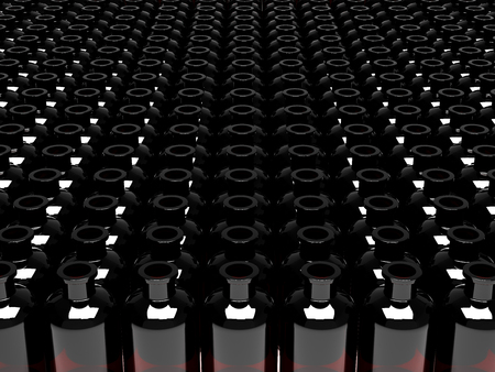 glass jars isolated on white background 3dの写真素材