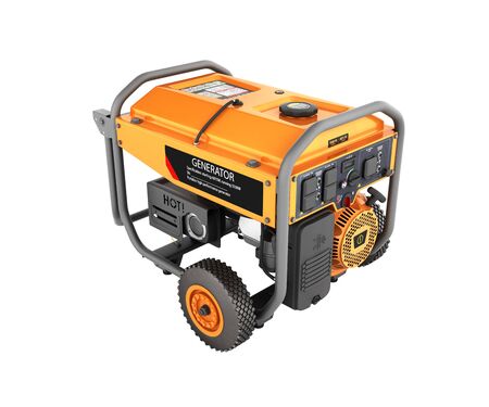 Portable gasoline generator isolated on a white background 3d render without shadowの写真素材