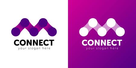 Abstract Connect symbol. Technology, Connection logo. Vector illustration.のイラスト素材