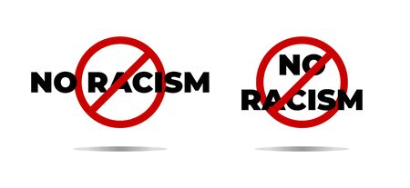 Anti racism campaign and tolerance isolated icon color palms vector equality principle solidarity and respect no racial discrimination nationality and ethnicity charity fund or organization actionのイラスト素材
