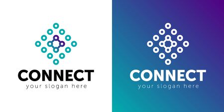 connect logo. logotype for your business. clear designのイラスト素材