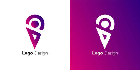 Vector abstract icon. Corporate identity. Design elements. Pink shapes.のイラスト素材